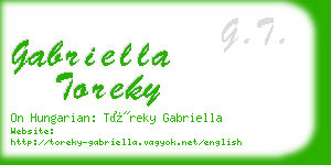 gabriella toreky business card